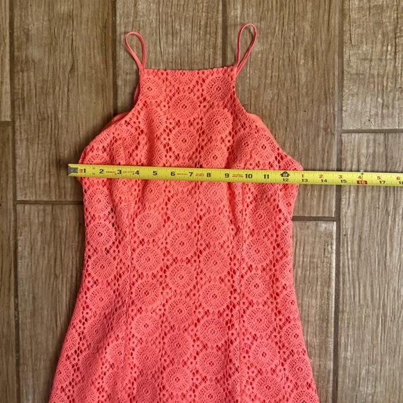 Lilly Pulitzer Costello Pucker Pink Breakers Crochet Knit  Dress X SMALL - Picture 10 of 13